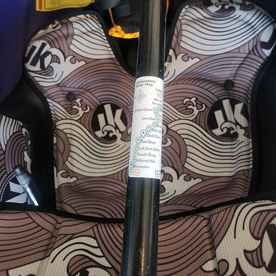 Pack d'autocollants de la carte de la rivière Kananaskis