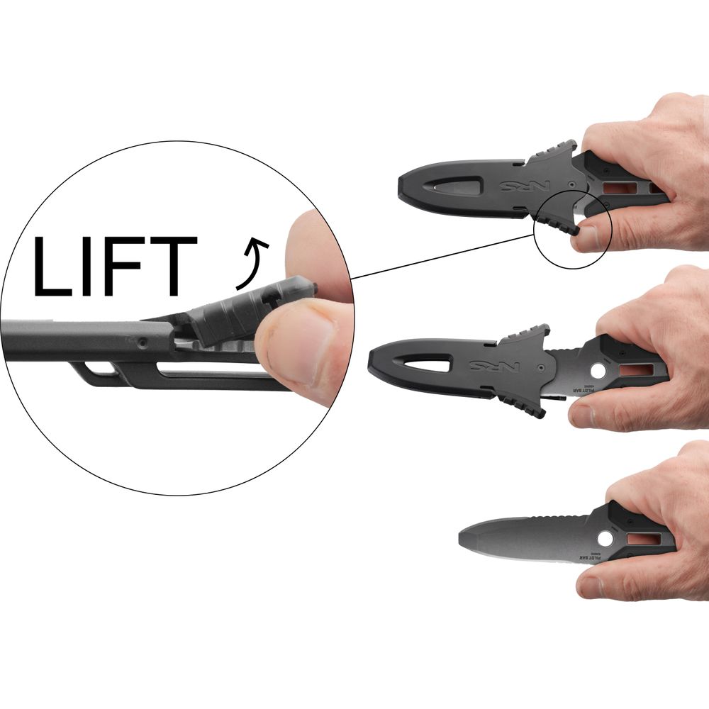 NRS Pilot SAR Knife sheath open