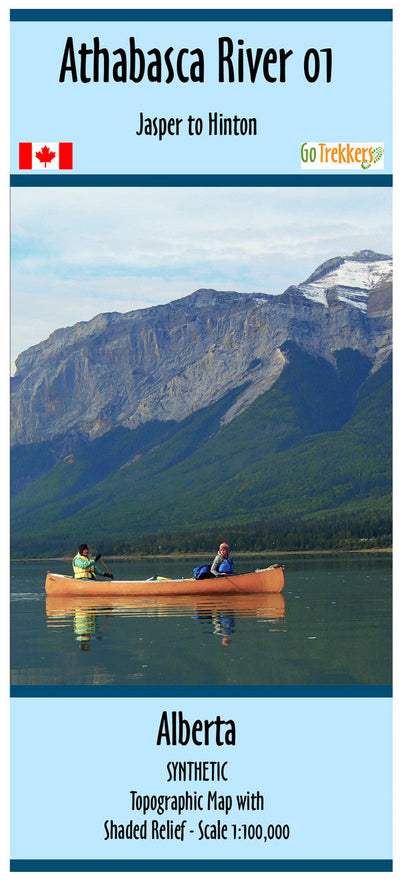 Go Trekkers Athabasca River Waterproof Map