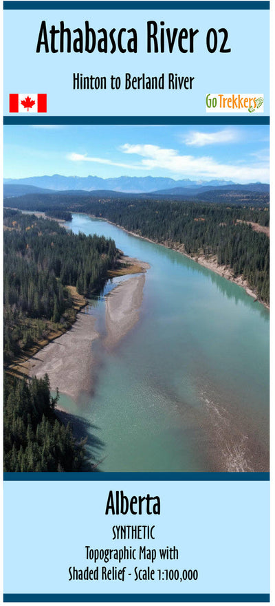 Go Trekkers Athabasca River Waterproof Map