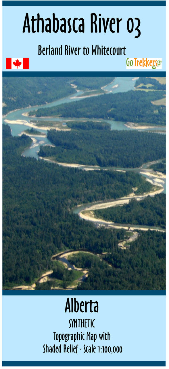 Go Trekkers Athabasca River Waterproof Map