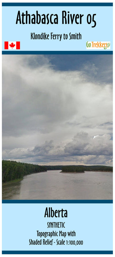 Go Trekkers Athabasca River Waterproof Map