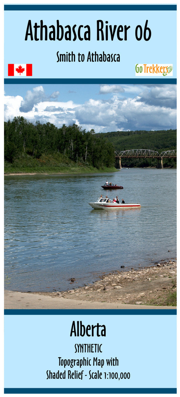 Go Trekkers Athabasca River Waterproof Map
