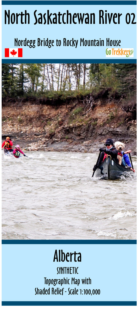 Go Trekkers North Saskatchewan River Waterproof Map