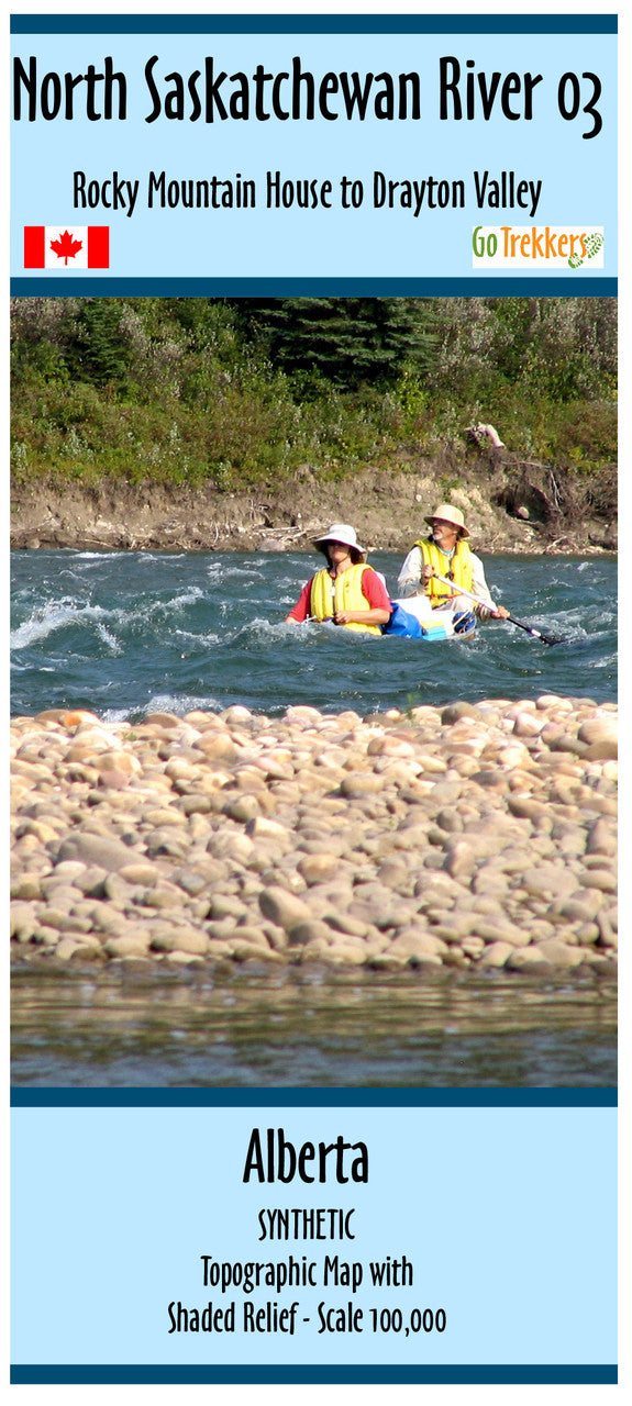 Go Trekkers North Saskatchewan River Waterproof Map