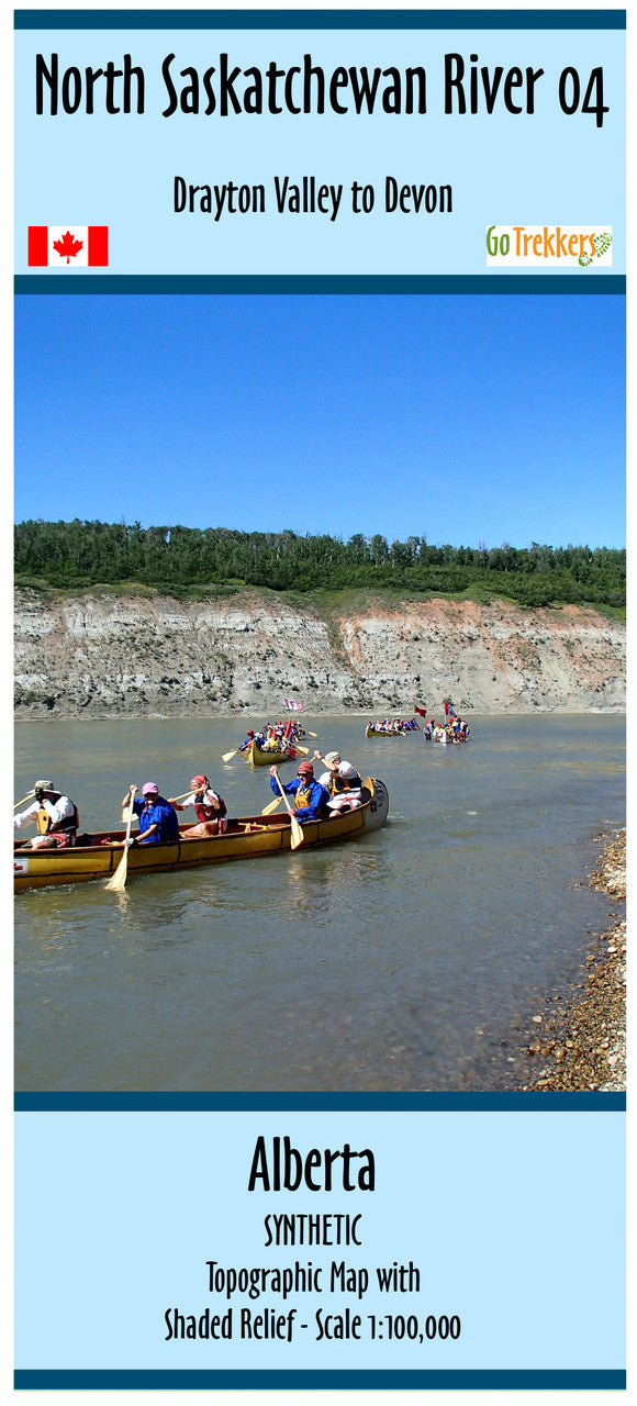 Go Trekkers North Saskatchewan River Waterproof Map