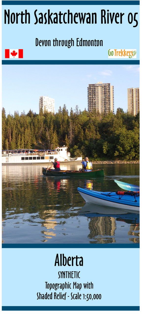 Go Trekkers North Saskatchewan River Waterproof Map