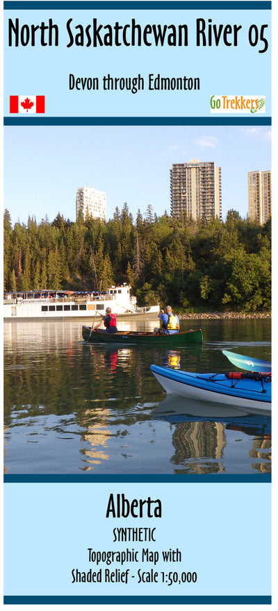 Go Trekkers North Saskatchewan River Waterproof Map