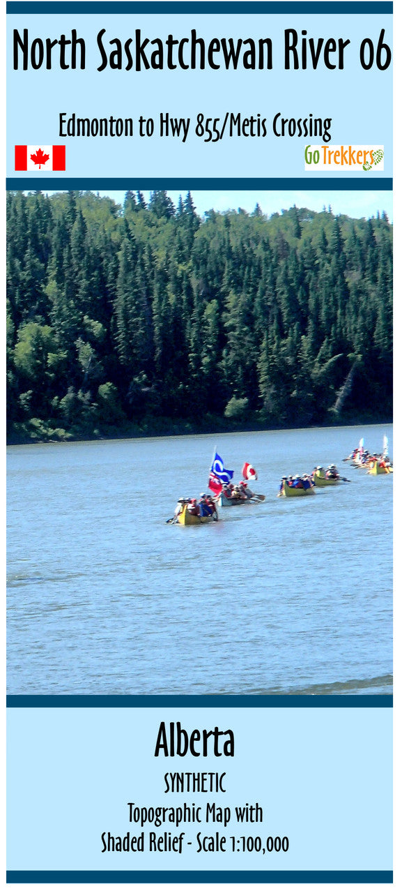 Go Trekkers North Saskatchewan River Waterproof Map