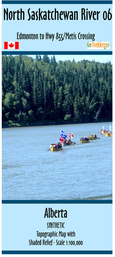 Go Trekkers North Saskatchewan River Waterproof Map