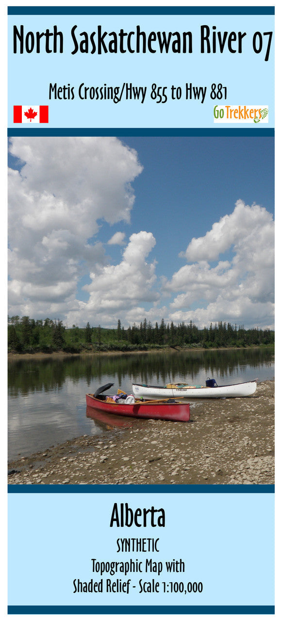 Go Trekkers North Saskatchewan River Waterproof Map