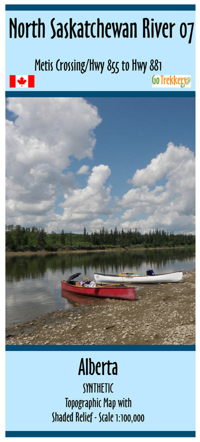 Go Trekkers North Saskatchewan River Waterproof Map