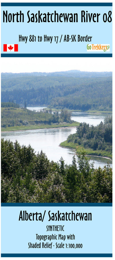 Go Trekkers North Saskatchewan River Waterproof Map