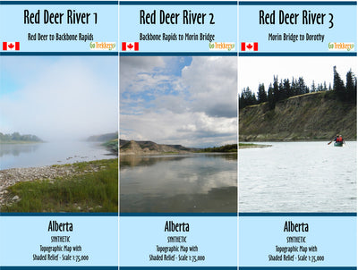 Go Trekkers Red Deer River Waterproof Map Sets