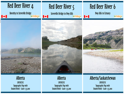 Go Trekkers Red Deer River Waterproof Map Sets