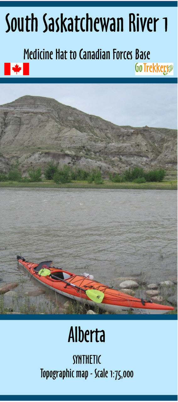 Go Trekkers South Saskatchewan River Waterproof Map