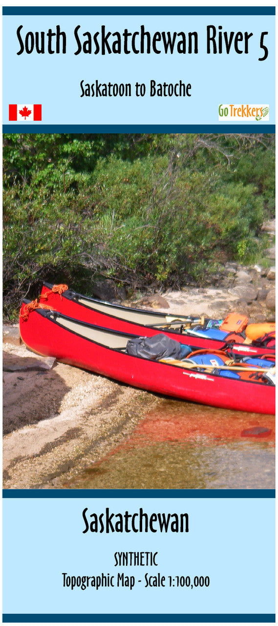 Go Trekkers South Saskatchewan River Waterproof Map