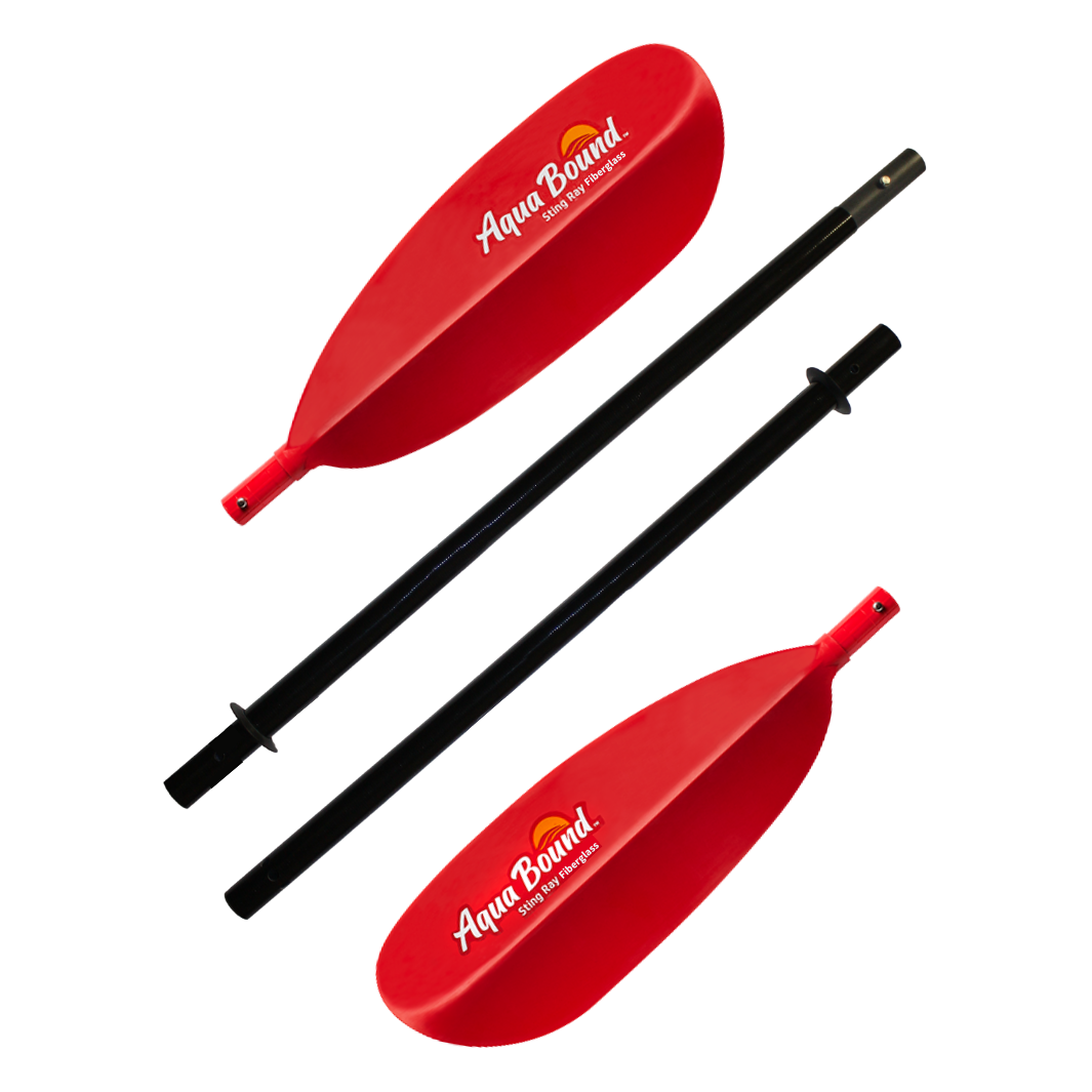 Aquabound Sting Ray Fiberglass 4pc Snap Button Kayak Paddle