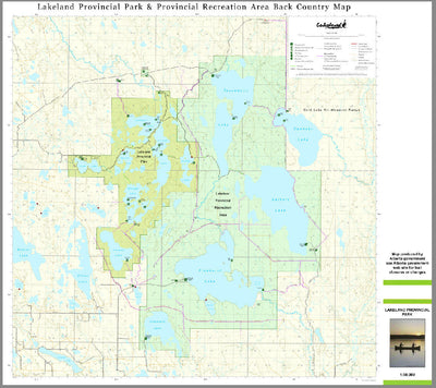 Go Trekkers Lakeland Provincial Park Map Alberta