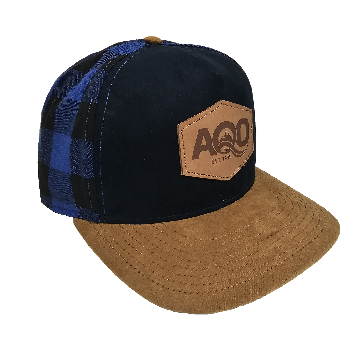 AQO Leather Patch Snapback Hat