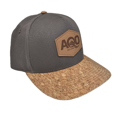 AQO Leather Patch Snapback Hat