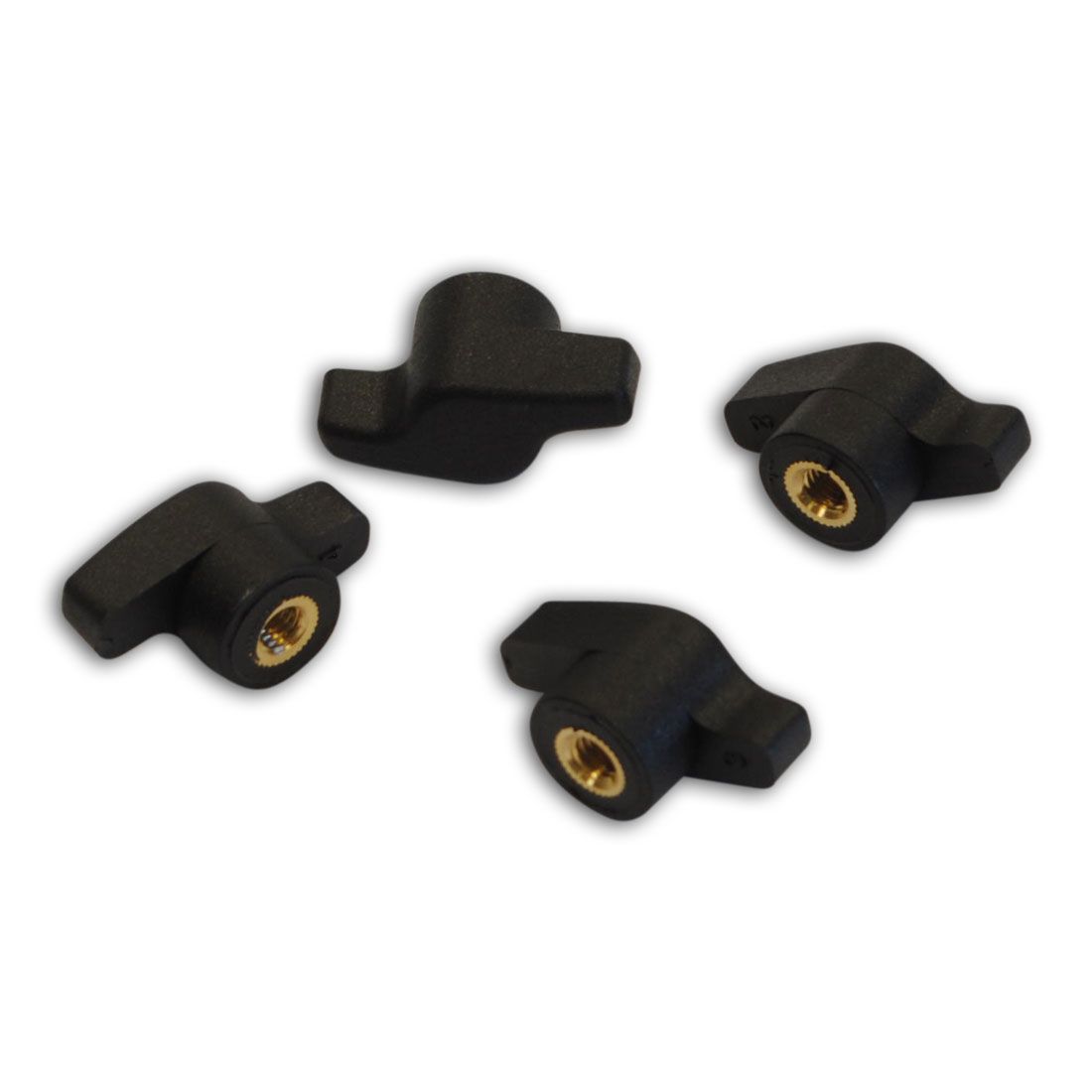 Pyranha Brass Centered Footbrace Wingnuts (4-pack)