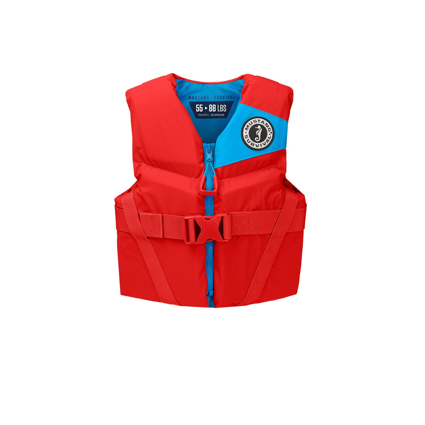 Mustang Youth Rev Foam Vest - Red - Youth