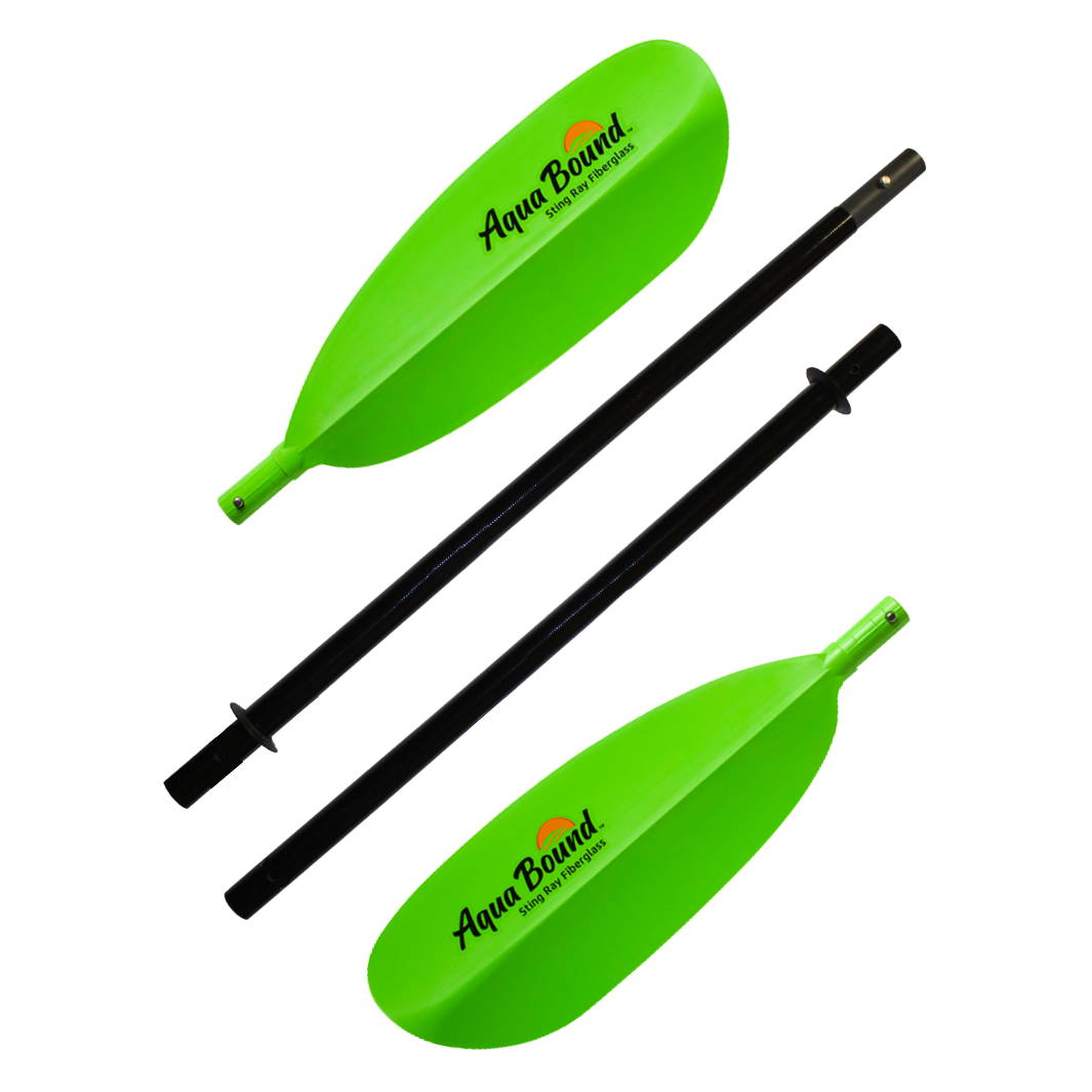 Aquabound Sting Ray Fiberglass 4pc Snap Button Kayak Paddle